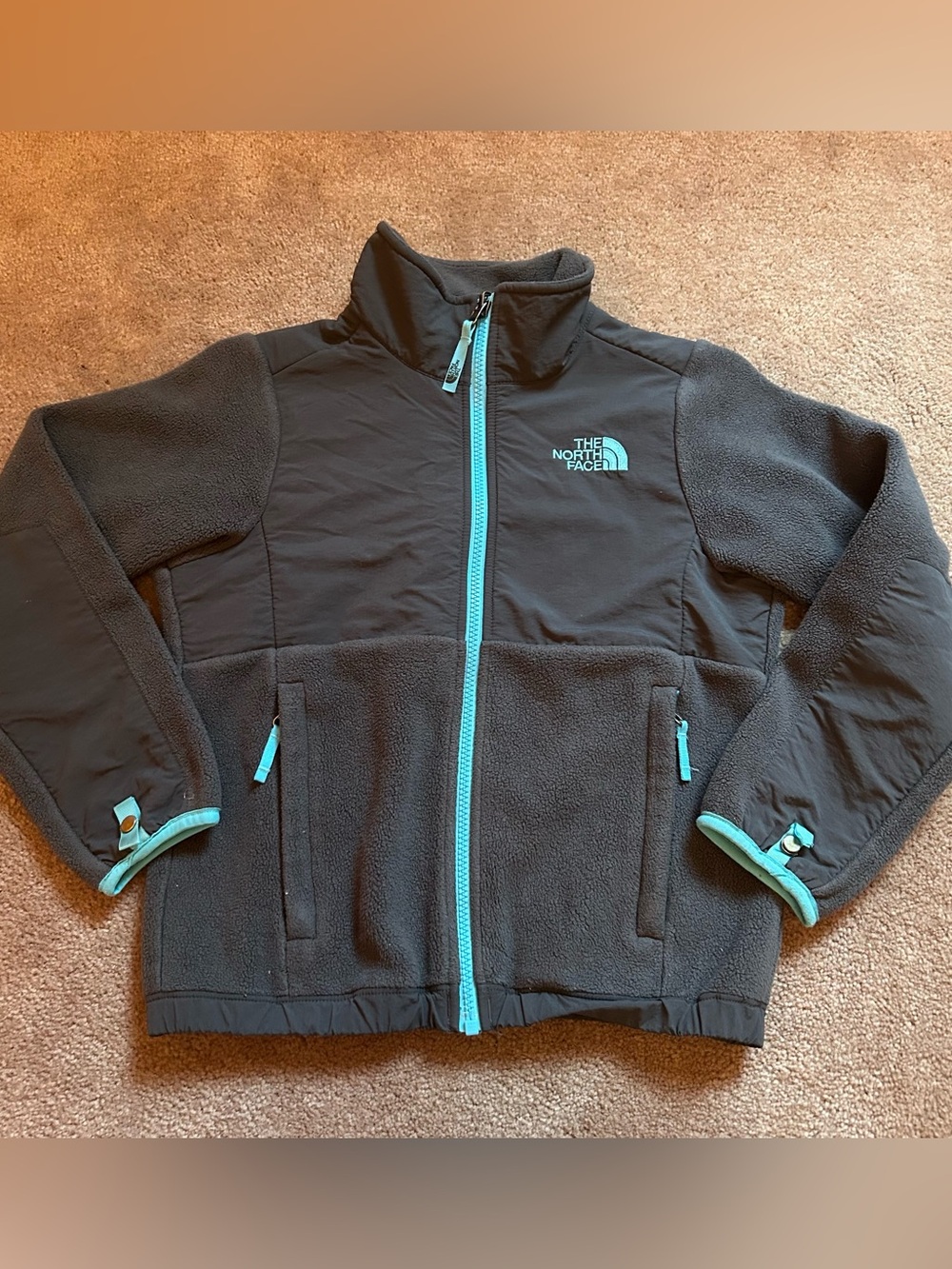 The North Face Denali gray kids fleece jacket